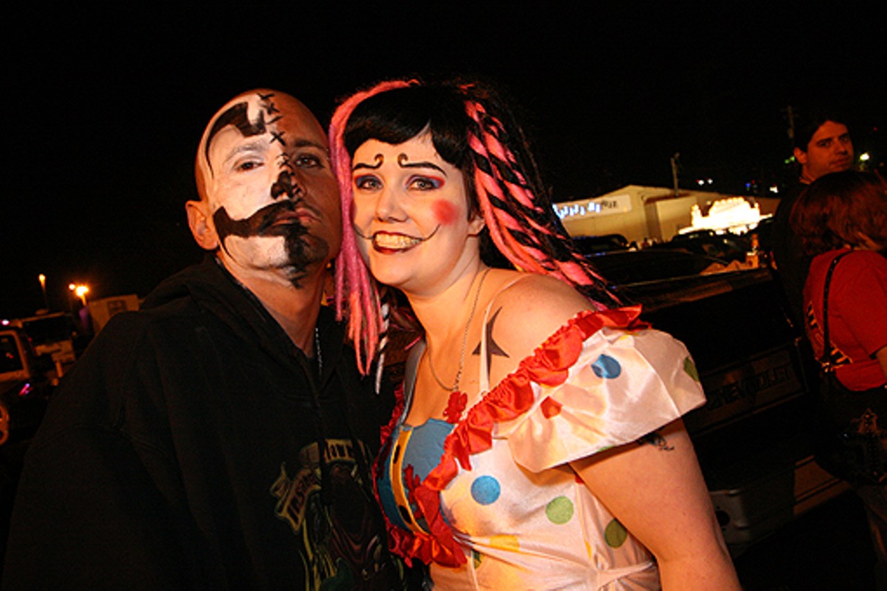 Mike and Jessica, a married couple, say they go to ICP shows to get away from drama of everyday life. They choose to wear face paint because "It is just fun for us to show our commitment," but mention that doing isn't for all Juggalos"