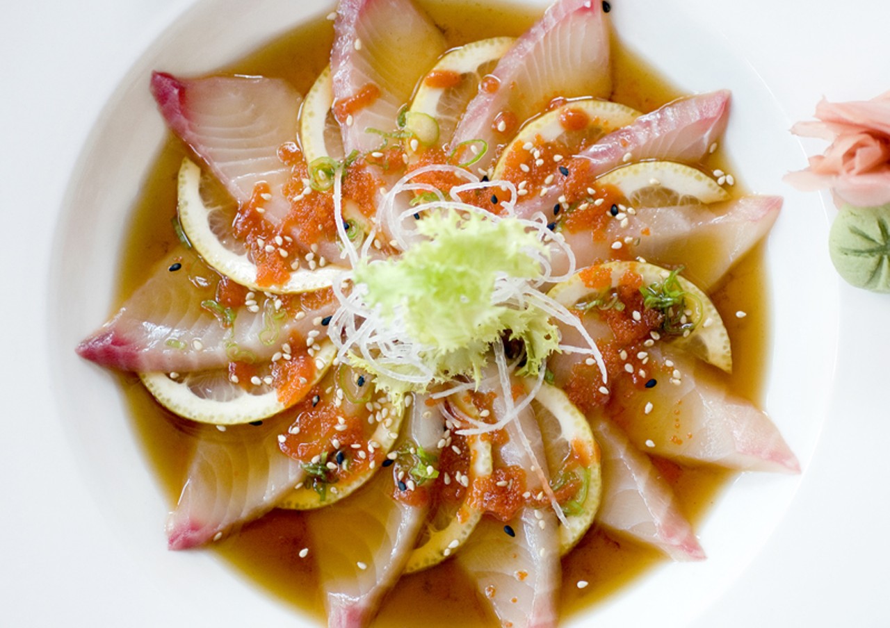 The White Fish Sashimi in ponzu sauce