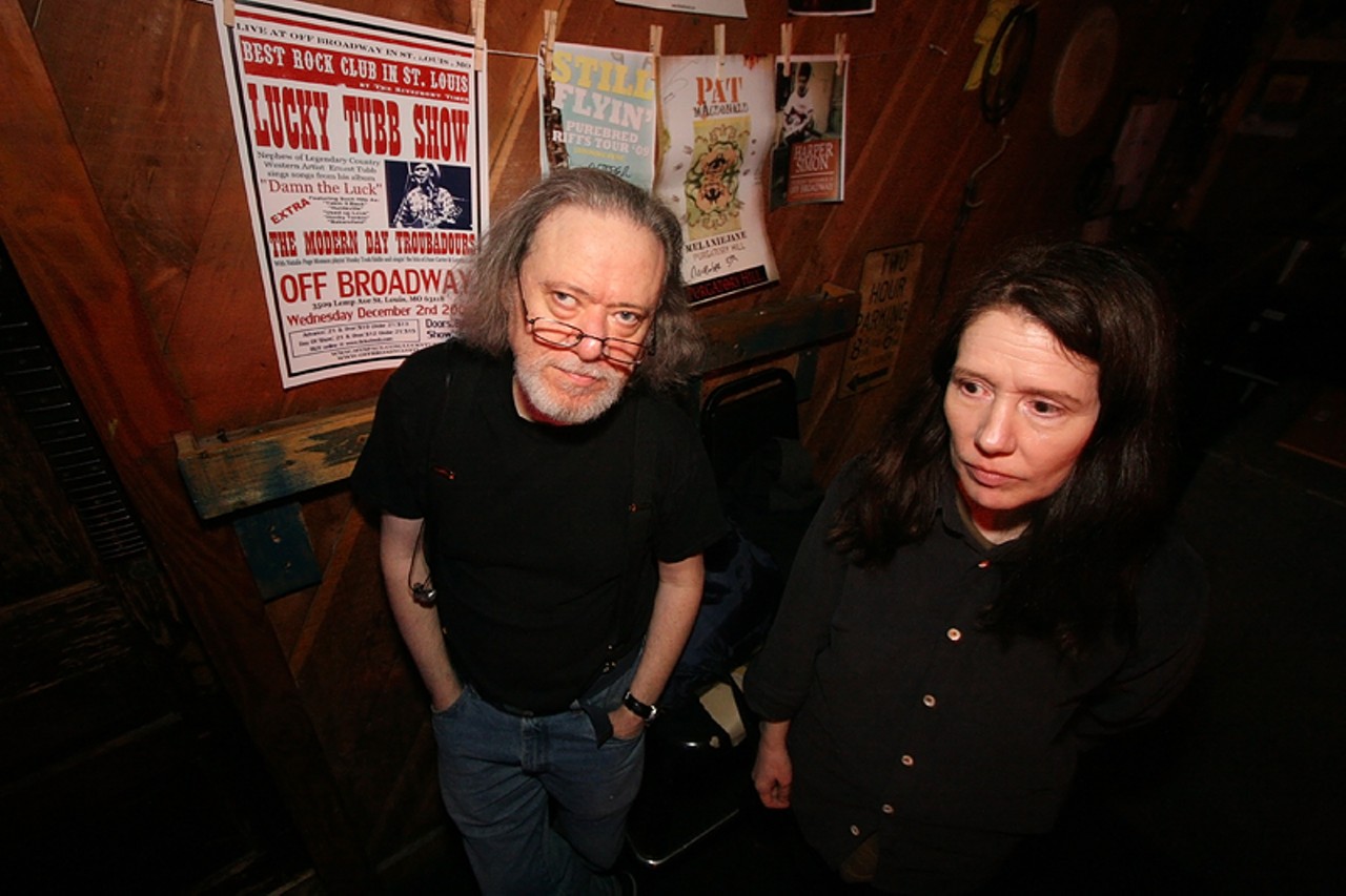 Uncle Monk's Tommy Ramone and Claudia Tienan pose for a photo before going on stage.