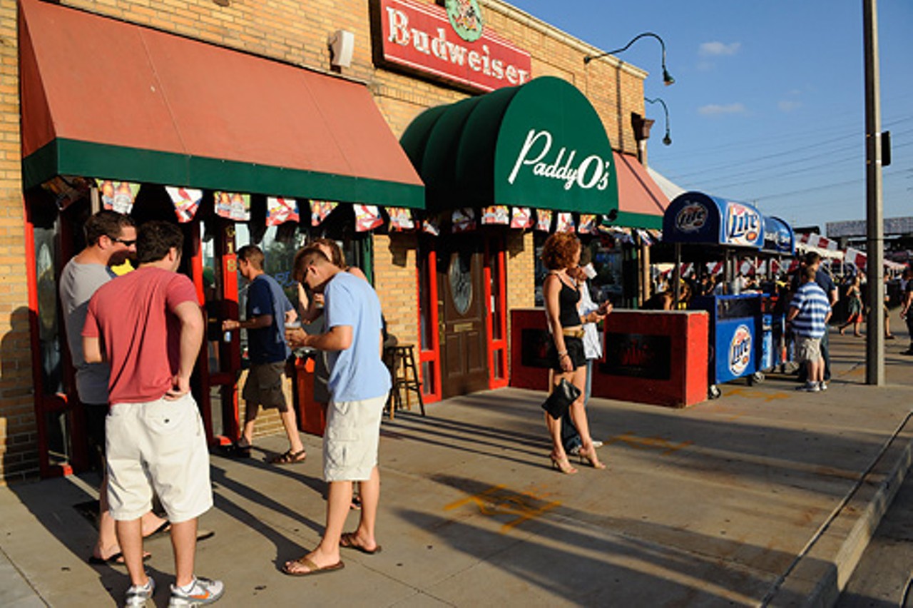 Paddy O's did a brisk business before the concert with free-flowing drinks and music on their patio.