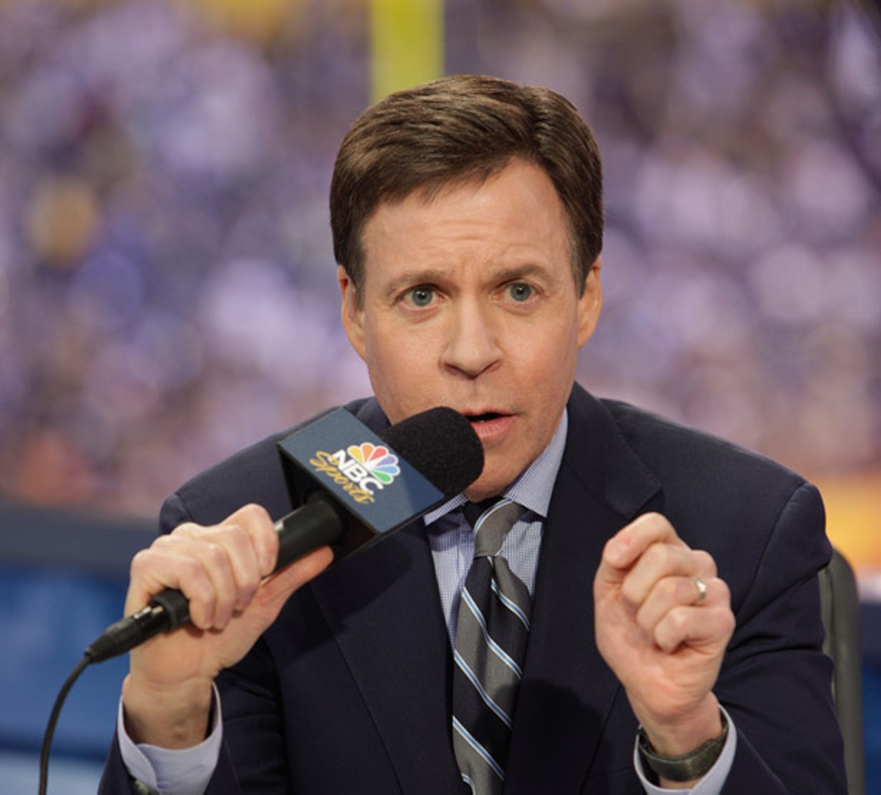 2. Bob Costas 
NBC-TV 
One word sums up this pint-size sports-media personality's outsized stature: gravitas. Costas, who got his big break at KMOX, has it in spades. 
RPI: .976