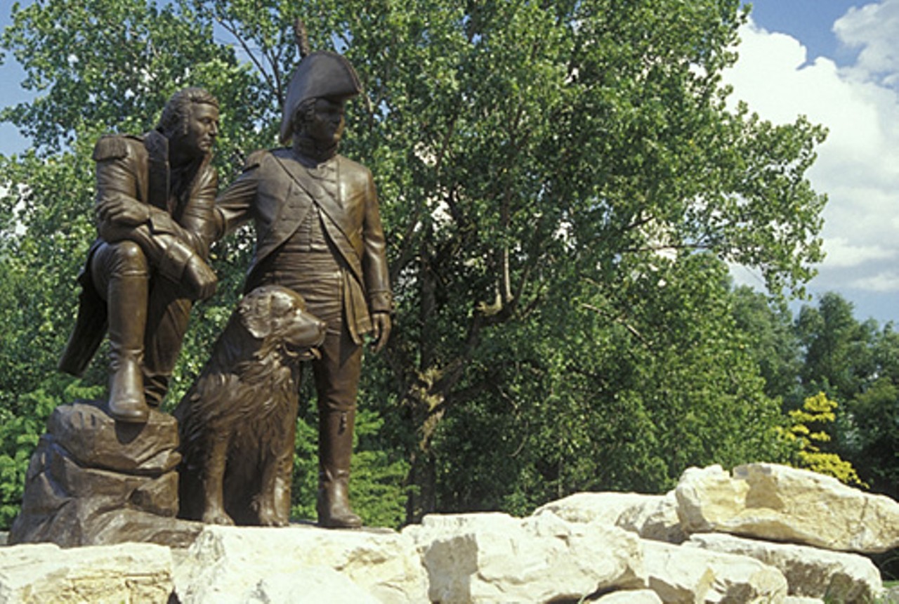 Lewis and Clark Monument
Mile Marker 39.5
500 S. Riverside Dr.
Saint Charles MO 63301
Get your picture taken with Lewis and Clark -- or at least, a bronze version of them. This 15-foot statue features the pair along with Clark's dog, Seaman. Photo courtesy of Flickr / Mark Goebel.