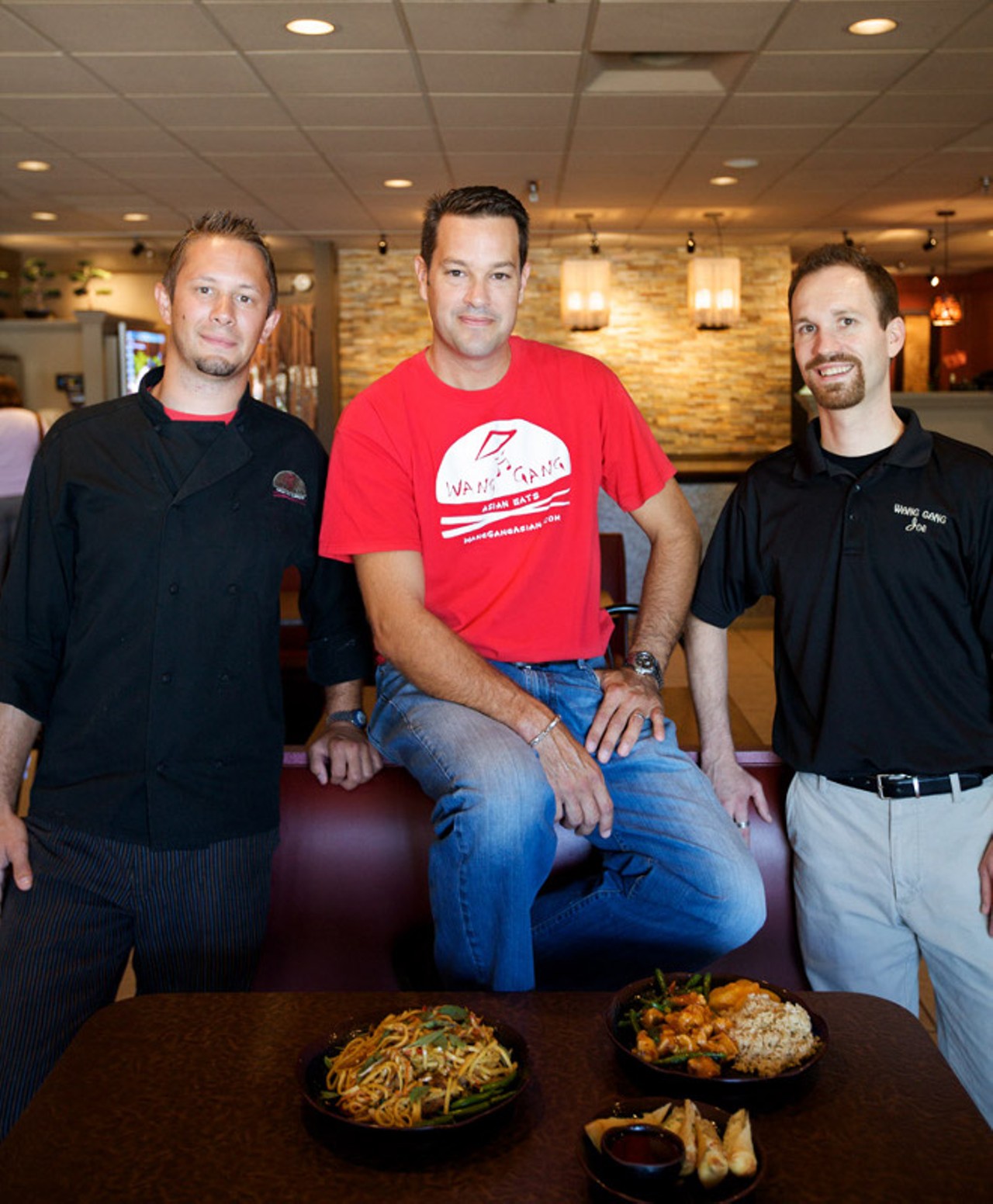 The Wang Gang crew. From Left to right: Head Chef and VP of Operations Charles Hammelman, Owner Ryan P. O'Day, and Area Manager Joe Pennings.