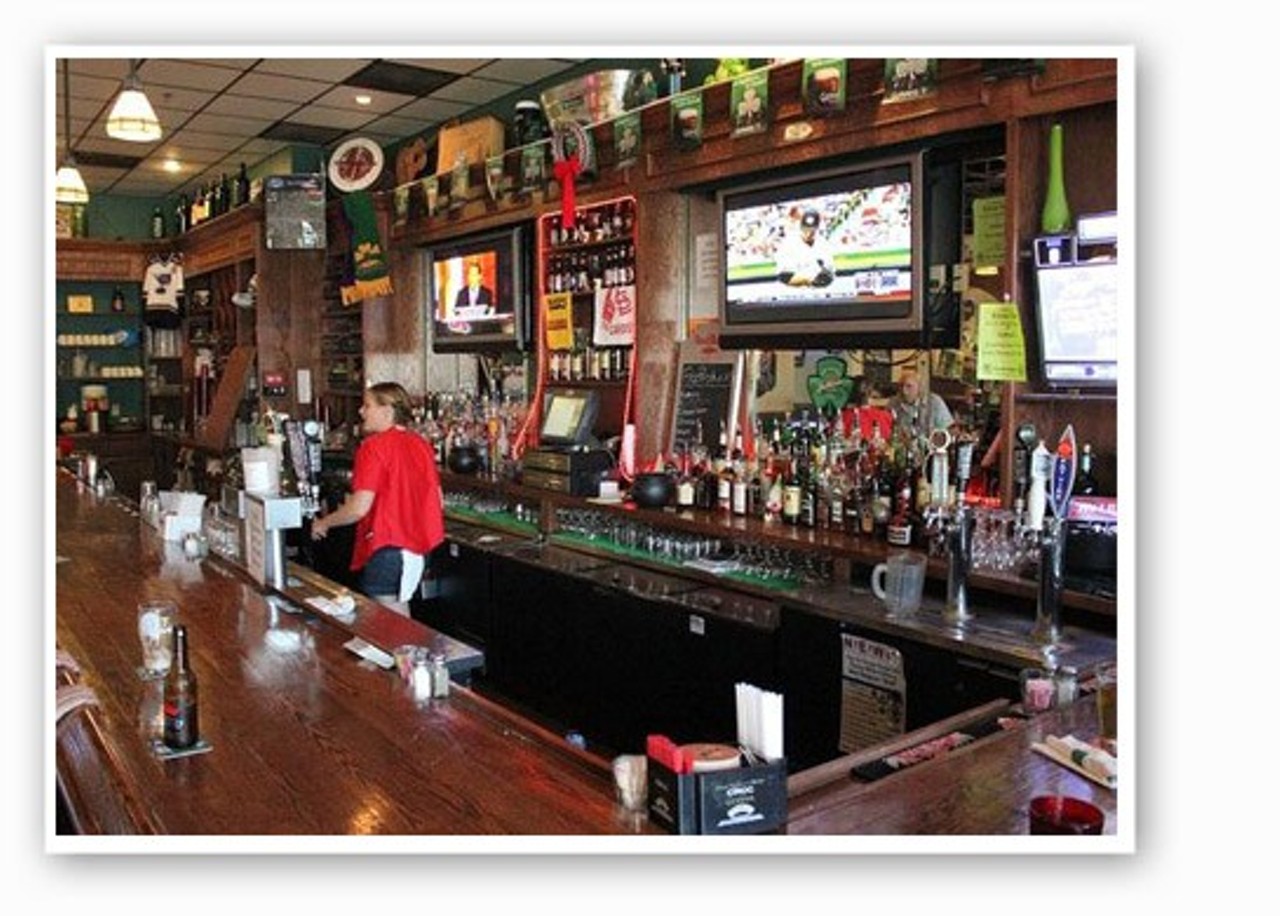 Fallon's Bar and Grill 
9200 Olive Blvd #116
Olivette, MO 63132
(314) 991-9800
This Irish-inspired, family-owned restaurant has award-winning wings and insists that its sweet, hot sauce is the only one you need. You can also get Fallon's boneless chicken wings, which are hand-breaded and fried, in that same great sauce. Sounds good to us. 
Photo by Daniel Hill.