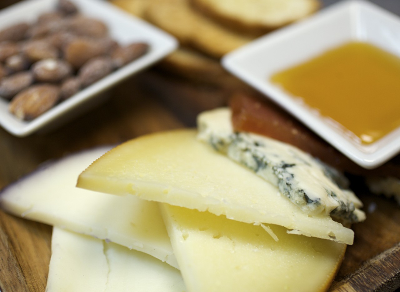 The Cheese Plate with Membrillo. Artisan cheeses paired with Quince paste and nuts.
